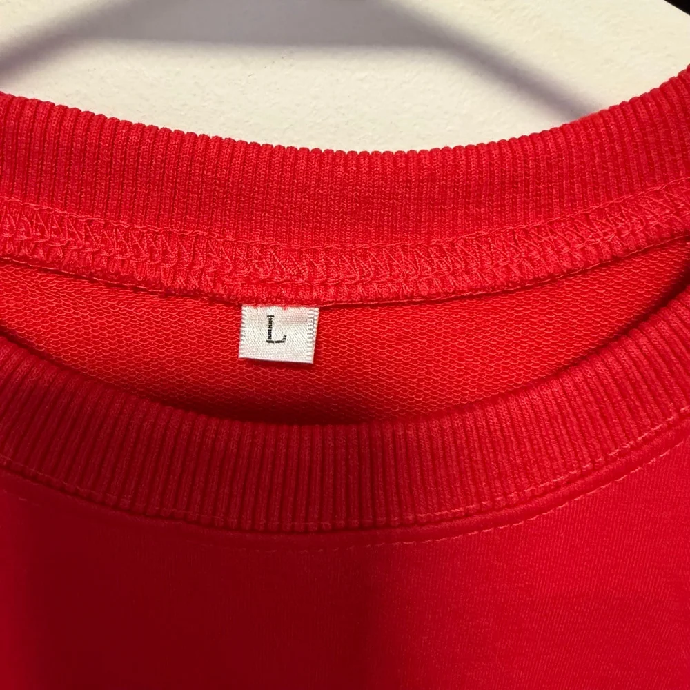 Chiefs Football Women's Red & Yellow Pullover Sweatshirt Large Girly NEW NWOT - Picture 9 of 11